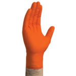 Gloves- Premium Heavy-Duty Orange Nitrile (Powder Free) (8 mil) - Image 5