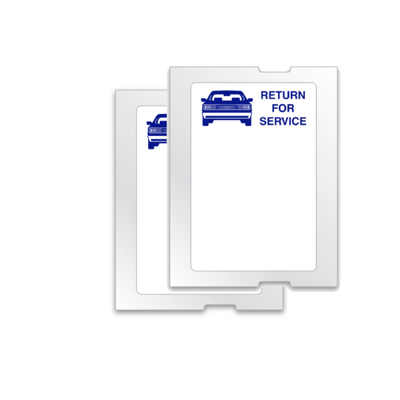 Roll Labels- White with Blue Car (Return For Service)