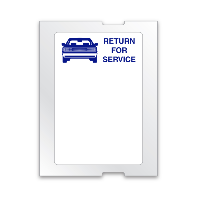 Roll Labels- White with Blue Car (Return For Service) - Image 2