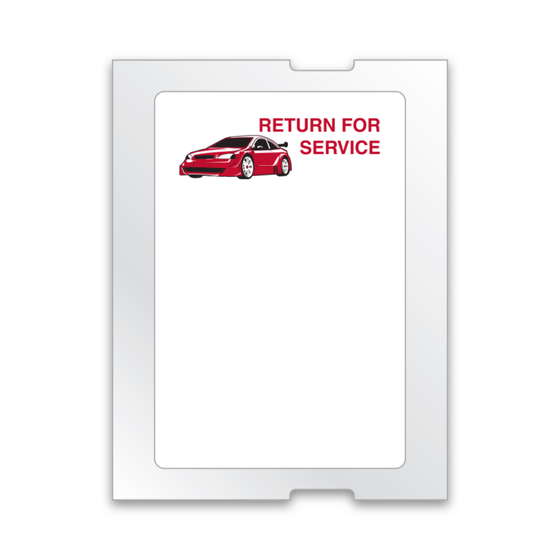 Roll Labels- White with Red Car (Return For Service) - Image 2