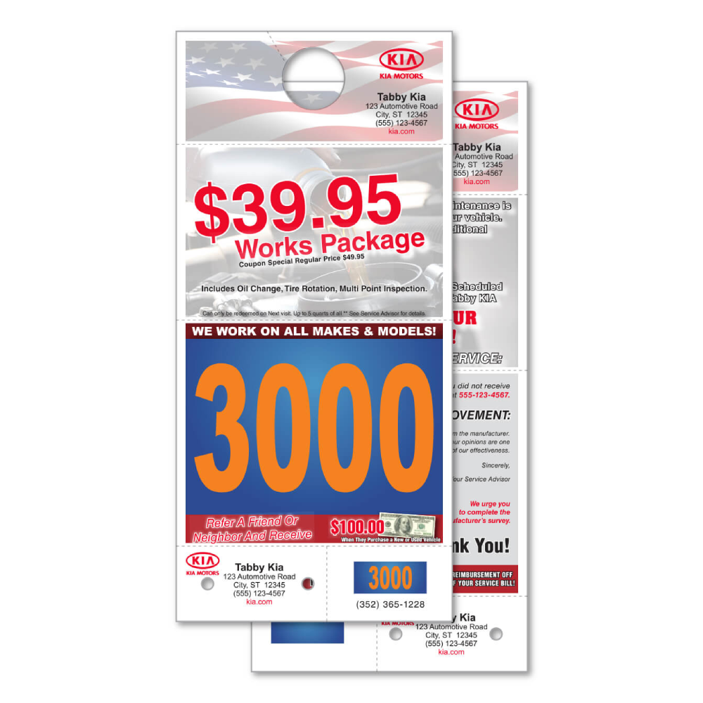 Custom Shiny Adver-tag/post Card Reply Number 5.5x11.75 - Qty. 1 Each - Image 2