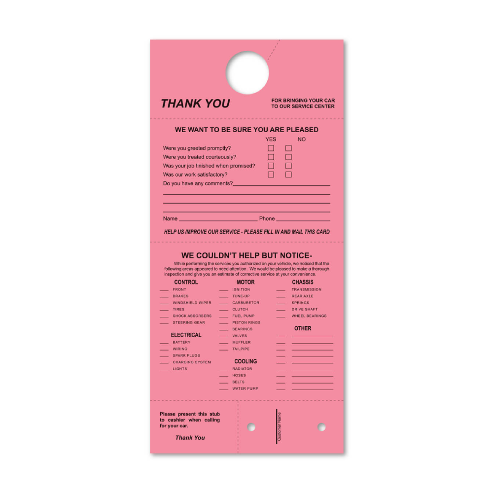 Custom Shiny Adver-tag/post Card Reply Number 5.5x11.75 - Qty. 1 Each - Image 5