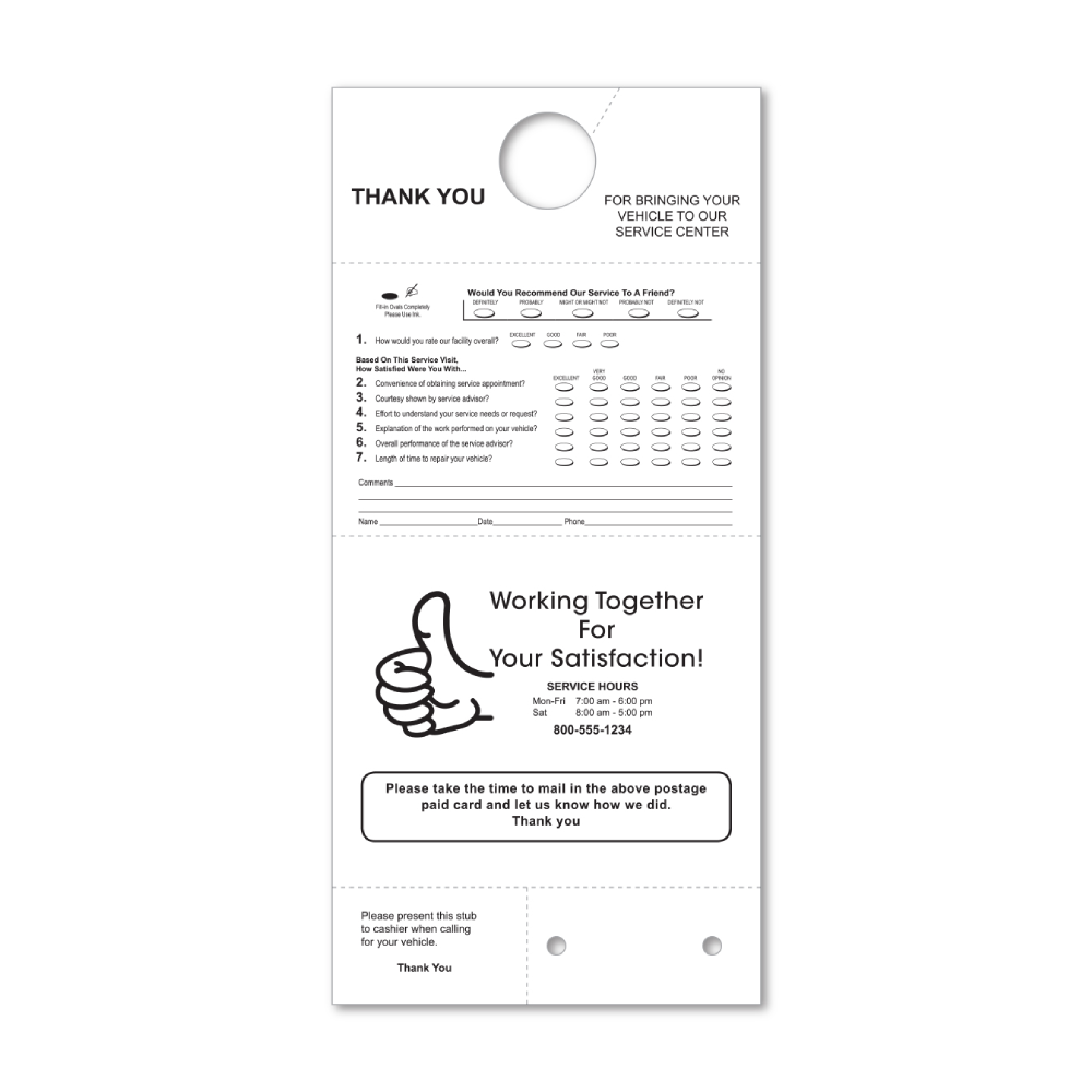 Custom Shiny Adver-tag/post Card Reply Number 5.5x11.75 - Qty. 1 Each - Image 8