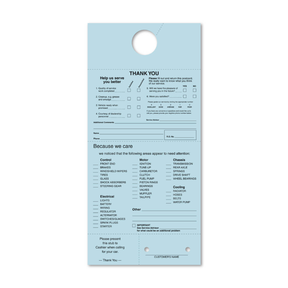 Custom Shiny Adver-tag/post Card Reply Number 5.5x11.75 - Qty. 1 Each - Image 6