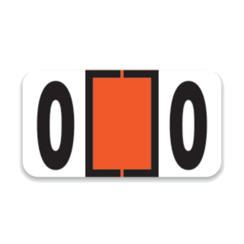 Number Labels- File Right Label Roll
