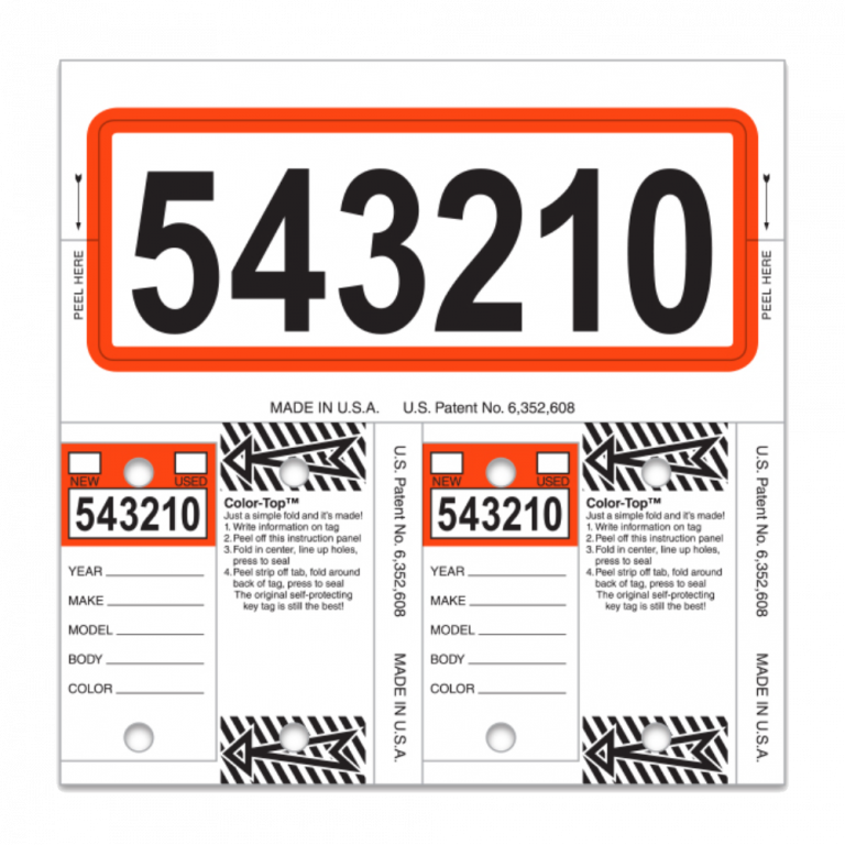 Color-top Control-tags – Wholesale Auto Dealer Supplies