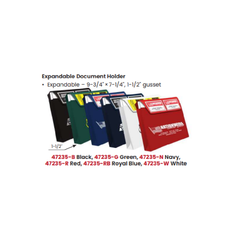Policy Pouch (Custom) Expandable Document Holder