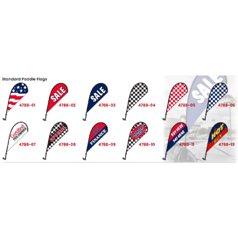 Clip-On Paddle Flags