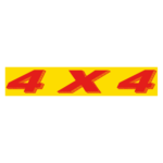 Slogan Window Sticker - Red on Yellow - Image 4