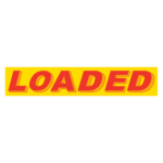 Slogan Window Sticker - Red on Yellow - Image 27