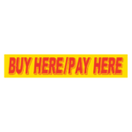 Slogan Window Sticker - Red on Yellow - Image 9