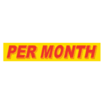Slogan Window Sticker - Red on Yellow - Image 35