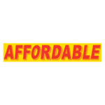 Slogan Window Sticker - Red on Yellow - Image 5