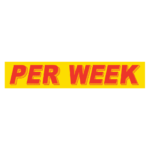 Slogan Window Sticker - Red on Yellow - Image 36