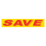 Slogan Window Sticker - Red on Yellow - Image 39
