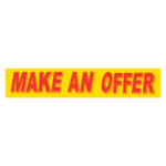 Slogan Window Sticker - Red on Yellow - Image 29