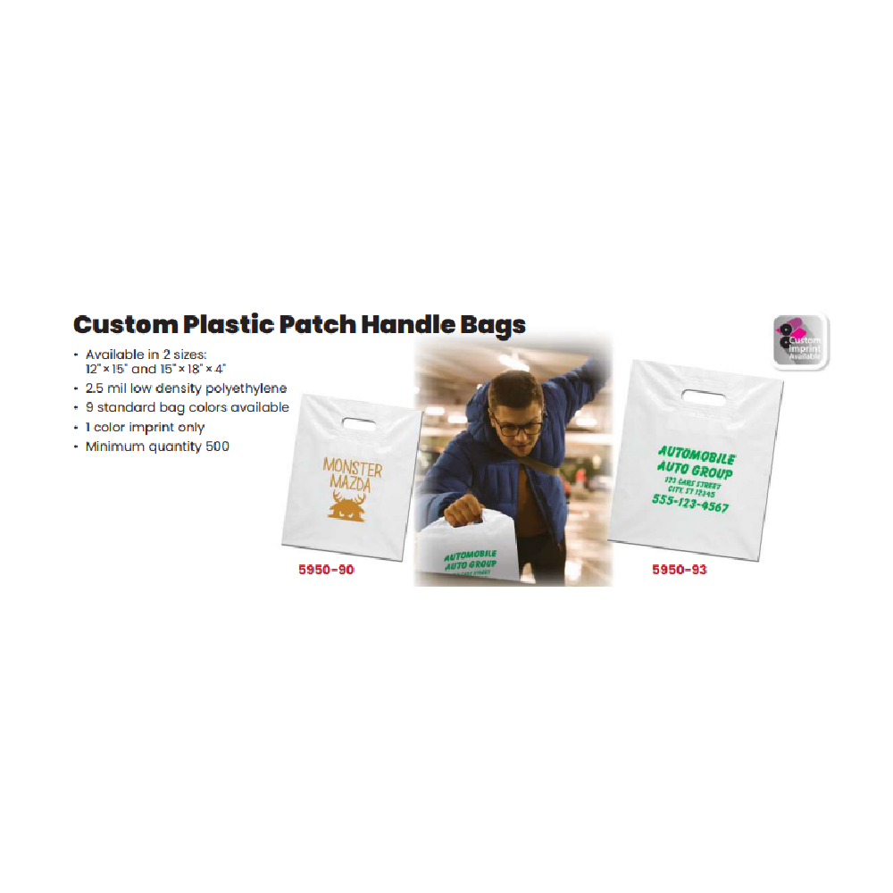 Plastic Patch Handle Bags (Custom)