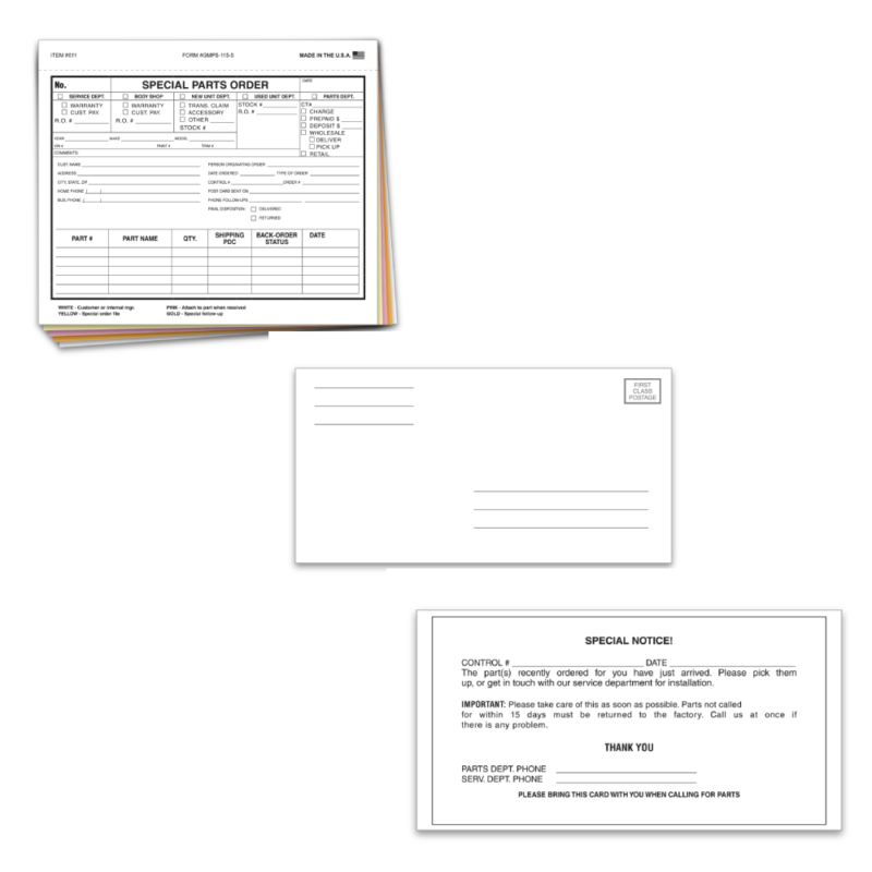 Special Parts Order Forms- GMPS-115-5