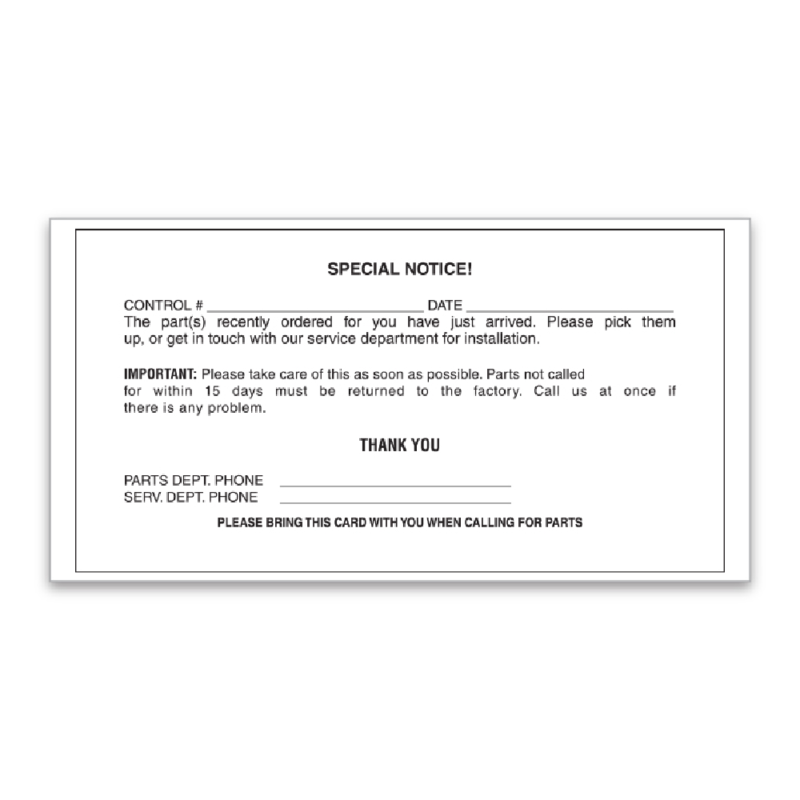 Special Parts Order Forms- GMPS-115-5 - Image 2