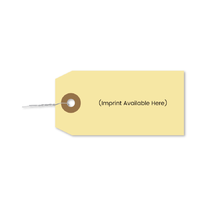 Manila Tags with Wire Inserted– TWW-3 Imprinted