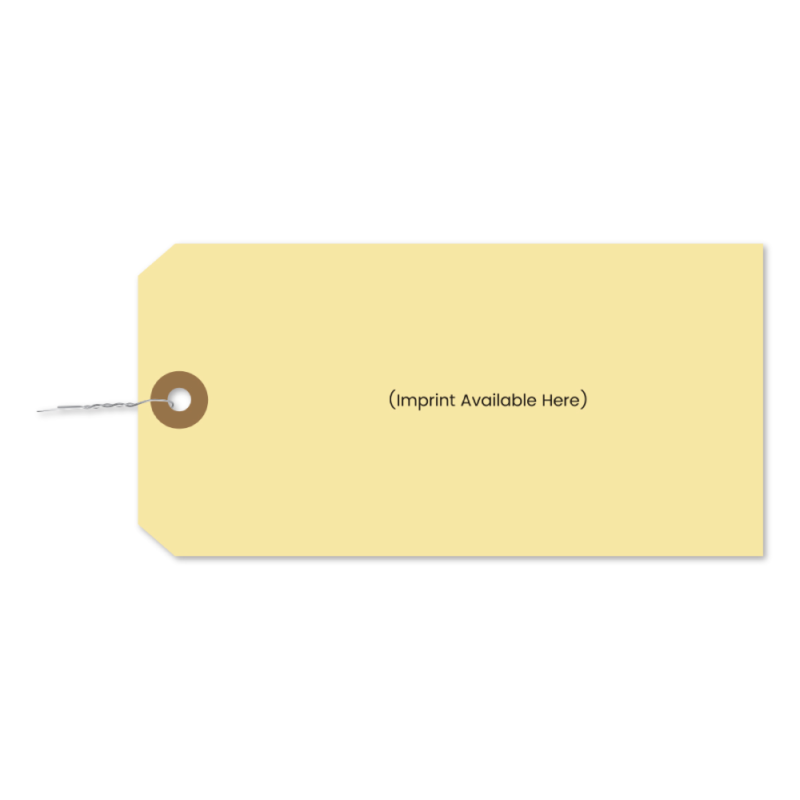 Manila Tags with Wire Inserted– TWW-8 Imprinted