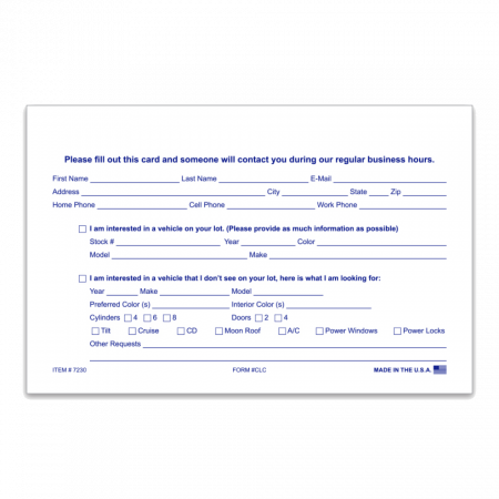 Customer Lead Cards