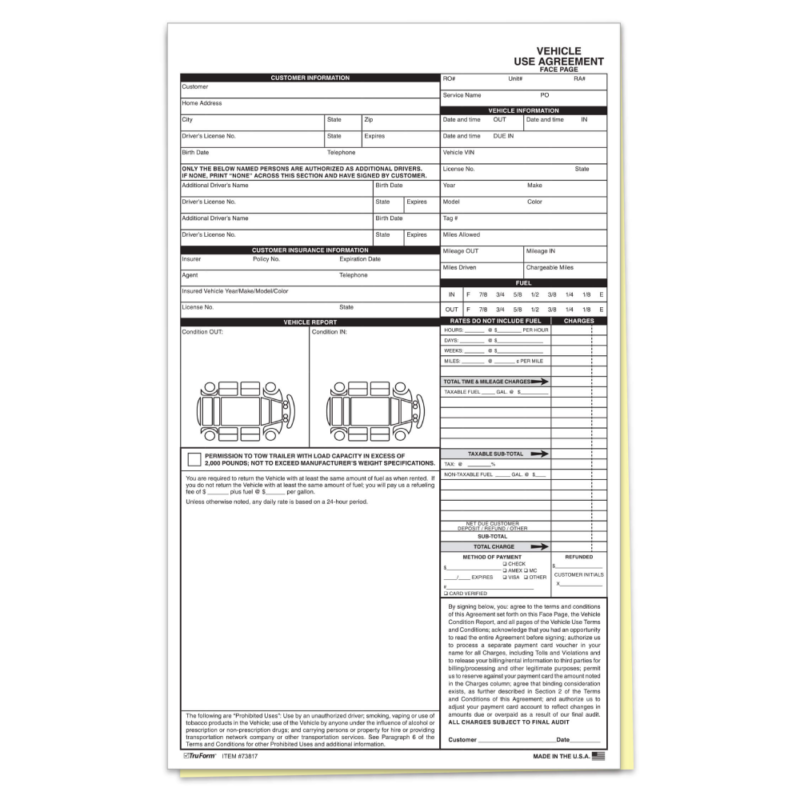 NCR Form– Bill of Sales Imprinted - Image 8