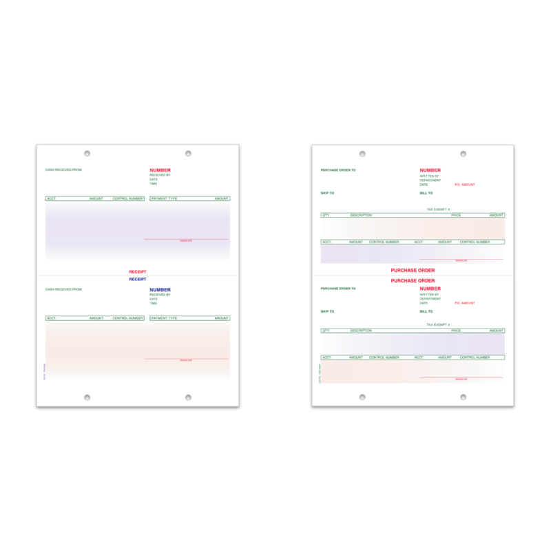 Laser Cash Receipt /Purchase Order- Plain