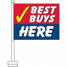 CAR DEALER SUPPLIES 12 Car Window Clip On Flags American Sale CAR DEALER SUPPLIES 12 Car Window Clip On Flags American Sale
