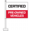 12 Car Dealer Window Clip-On Flags - 11"x13" Sale Flags (Red) - Bulk Lot For Auto Lot Promotions