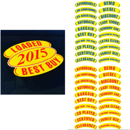 Slogan Arch Upper - Window Sticker (EZ)