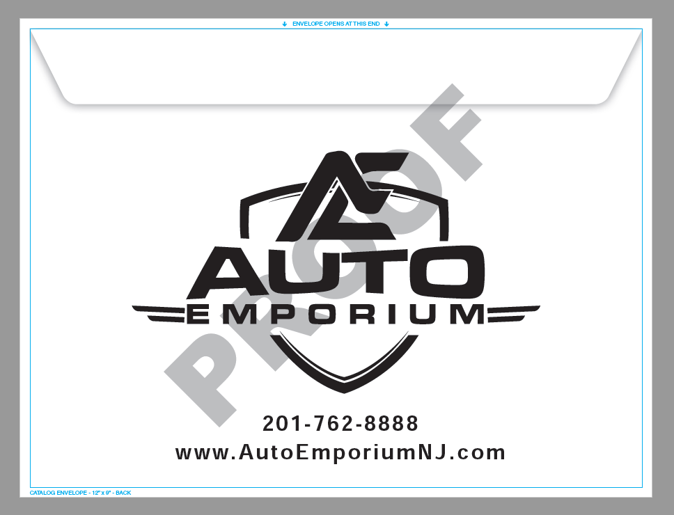Custom Printed Catalog Envelopes 9" x 12"