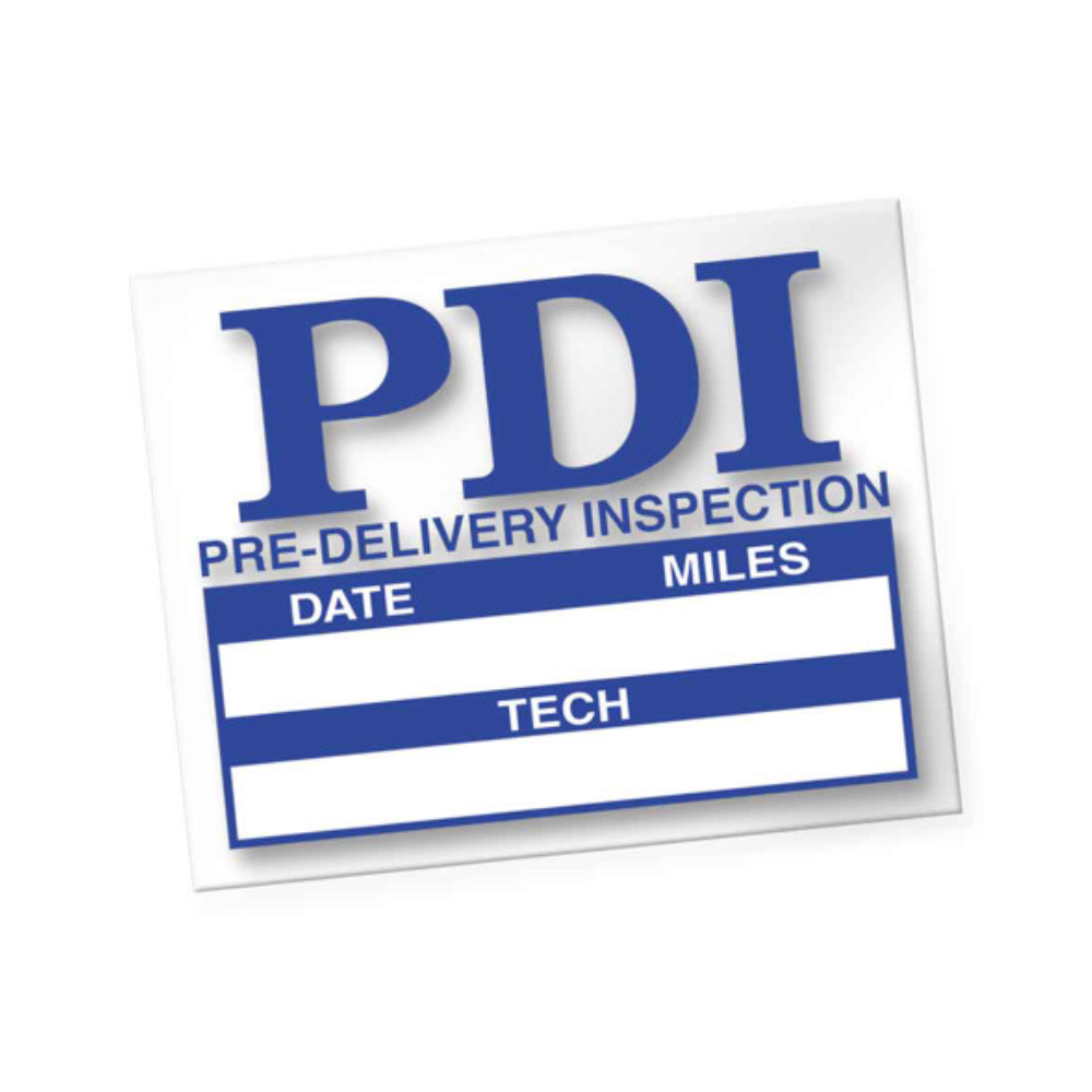 Sticker- Pre Delivery Inspection Cling - PDI Sticker