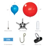 Hanging Balloon Kits-PermaShine® 6-Balloon Bud Kit with 18" Big Balloon - Image 3
